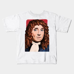 Dutch microbiologist Antonie van Leeuwenhoek illustration Kids T-Shirt